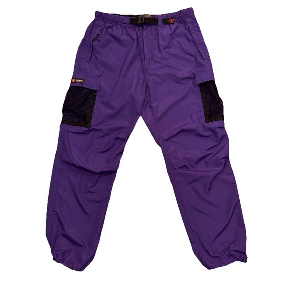 Bronze 56K Other - Bronze 56K Baggy Windbreaker Cargo Track Pants Belted Men's L Purple Skater EUC